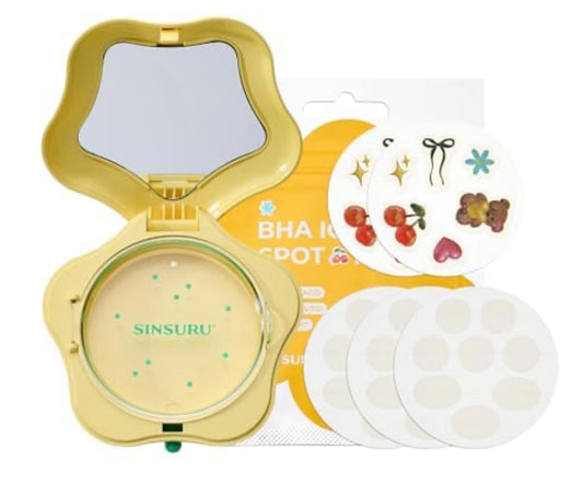 SINSURU - BHA Iconic Spot Patch con estuche espejo (36 parches)