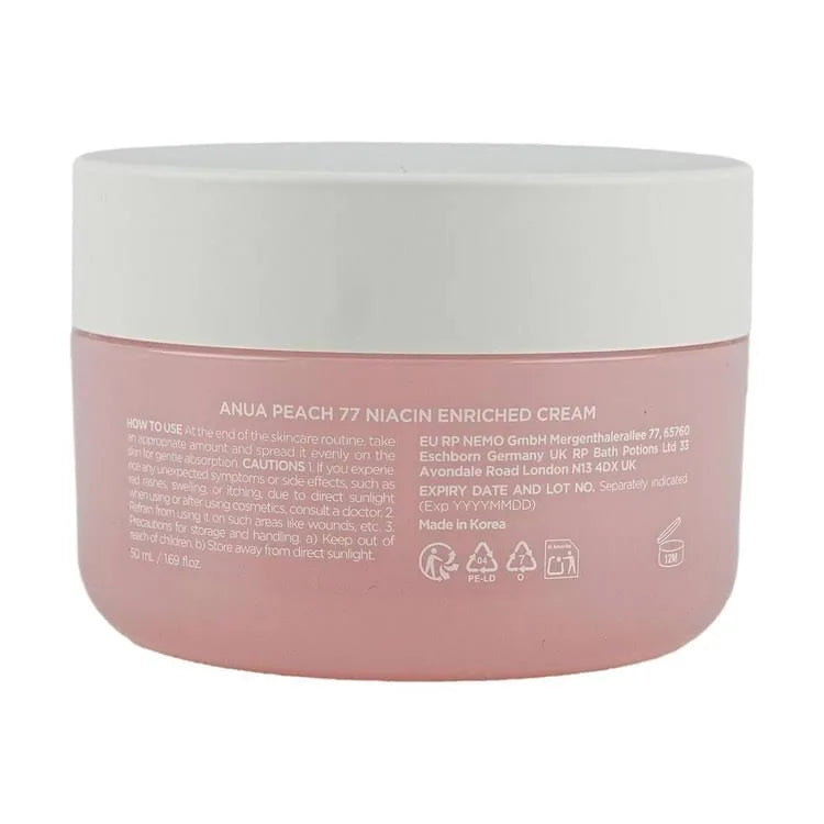 ANUA - PEACH 77 NIACIN ENRICHED CREAM 50ml