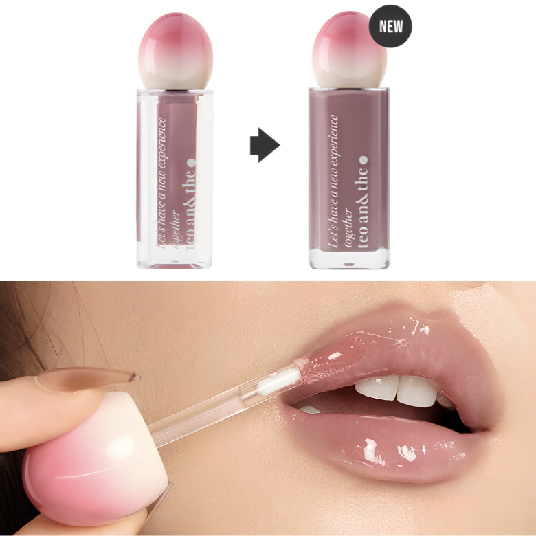 TEO AND THE Juicy Taeng Taeng Glaze textura jelly del gloss labial